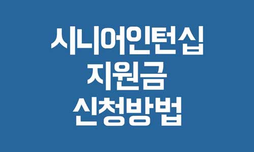 시니어인턴십 지원금 
시니어인턴십 신청방법