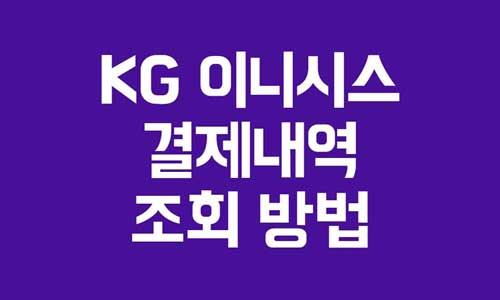 이니시스 결제내역