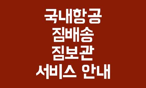 짐배송 서비스
짐보관 서비스