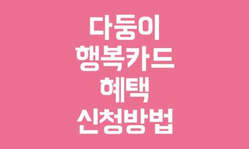 다둥이 행복카드
다둥이 카드