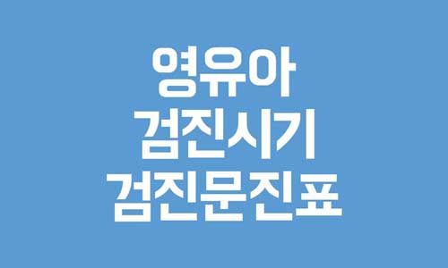 영유아 검진시기 
영유아 검진문진표