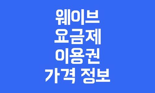 웨이브 요금제
웨이브 이용권
웨이브 가격